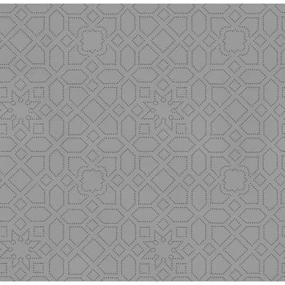 Stud Grid 33' L x 20.5" W  Wallpaper Roll — Gray
