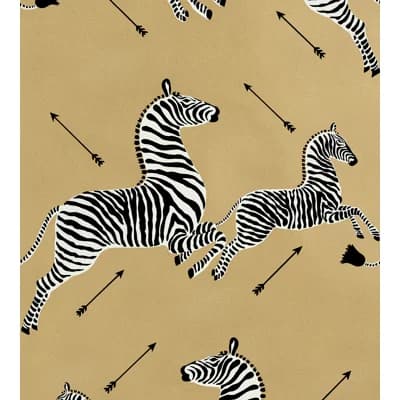 Zebras Wallpaper - Trimmed — Gold