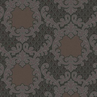 Shadow Leaf Damask - Wallpaper — Red Night