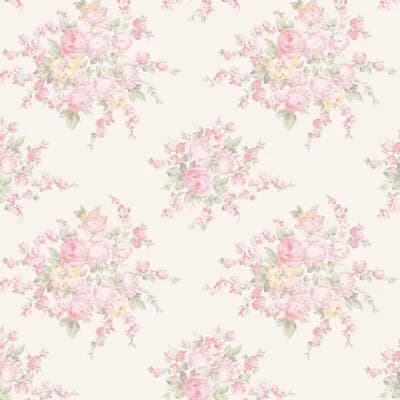 Rachel Ashwell Rose Blossom Teal Wallpaper — Blue