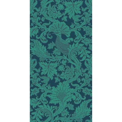 Balabina Floral Non-Pasted Wallpaper Roll — Midnight,Jade