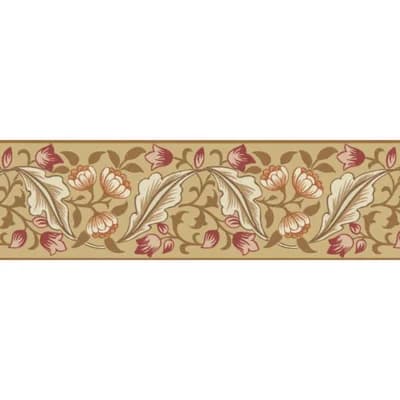 Bluebell & Peony Border — Gold,Madder