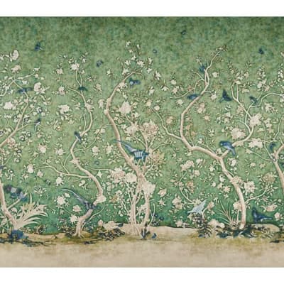 Schumacher x Mary McDonald Les Oiseaux Panel Set — Jade