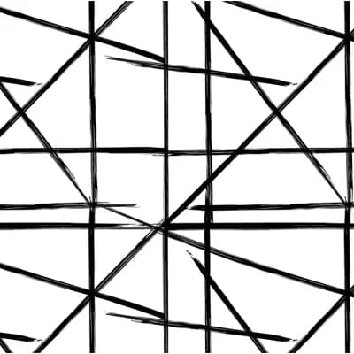 Square and Lines Geometric Vinyl Non-Pasted Matte Wallpaper Roll by Jamie Graney — White,Black