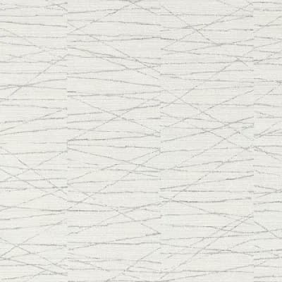 3' L x 54" W Wallpaper Roll — White,Silver