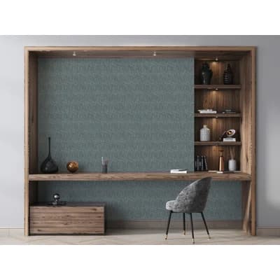 Feel Glittery Greek Tile Design 33' L x 21" W Wallpaper Roll — Black,Blue