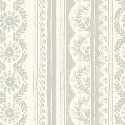 Floral Matte Wallpaper by Candice Gray — Gray;Cream