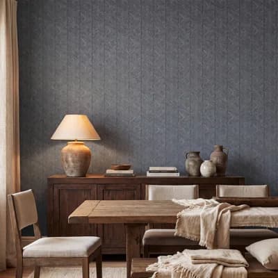Metallic FX 2 Collection Stripe Geometric Wallpaper Roll — Orange
