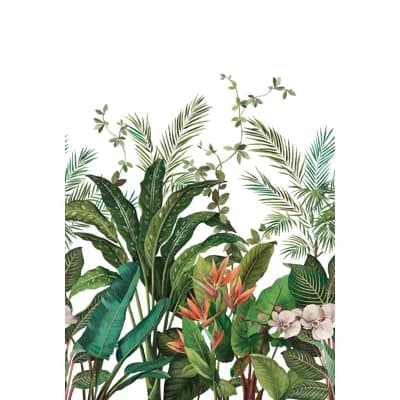 Ulrica Floral Non-Pasted Matte Wall Mural — White
