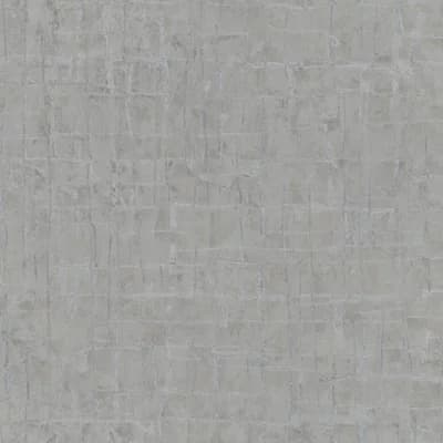 Air Collection Metallic Stonework Effect Textured Wallpaper Roll — Silver,Gray