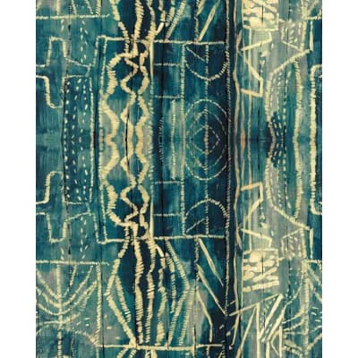 Origins Abstract Non-Pasted Matte Wallpaper Roll — Blue,Taupe