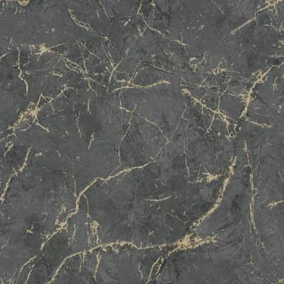 Textured Vibes Collection Marble Texture Wallpaper Roll — Black