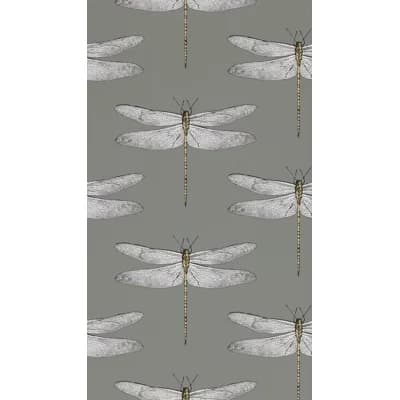 Demoiselle Wallpaper — Graphite,Almond