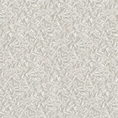 Air Collection Leaves Sheen Textured Wallpaper Roll — White