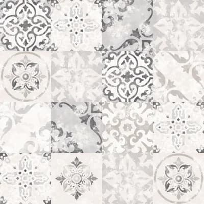 Kitchen Recipes Patchwork Tiles 32.8' L x 21" W Wallpaper Double Roll — Black,Gray