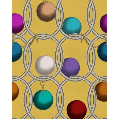 LA DOLCE VITA Matte Wallpaper Roll — Yellow,Green,Pink,Blue