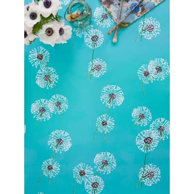 Floral Non-Pasted Matte Wallpaper Roll by Jessica Hollander — Aqua