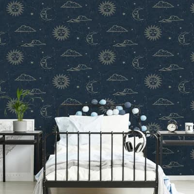 Transform Celestial Cream Peel & Stick Wallpaper — Black