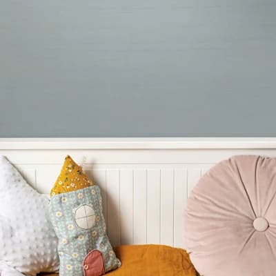 Fine Weave Abaca Authentic Grasscloth Wallpaper — Blue