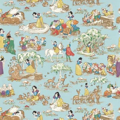 Snow White Wallpaper — Puddle Blue