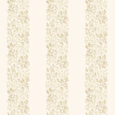 Martha Stewart Heritage Garden Stripe Moss Wallpaper — Gold