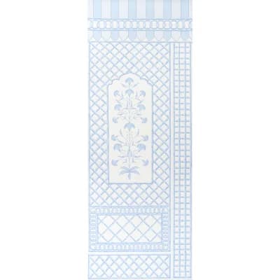 Schumacher x Marie-Anne Oudejans Bamboo Trellis Panel A — Blue