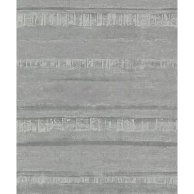 Rakasa Striped Non-Pasted Metallic Wallpaper Roll — Gray