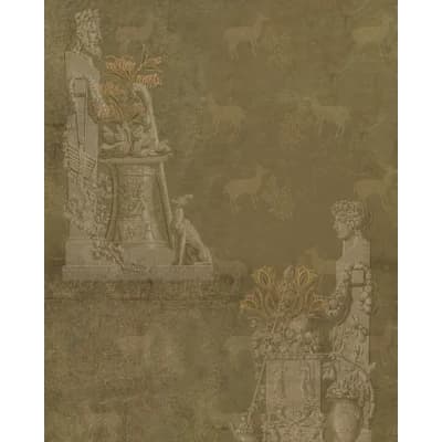 Le Manoir Toile Non-Pasted Matte Wallpaper Roll — Taupe