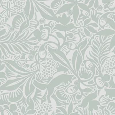 Boråstapeter Fantasia Garden Wallpaper — White,Light Green