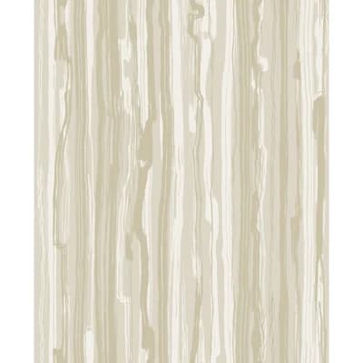Strand Abstract Non-Pasted Wallpaper Roll — Stone