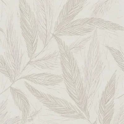 Hygge Home Collection Fern Weave Motif Wallpaper Roll — Beige