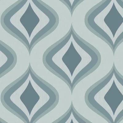 Transform Trippy Blue  Peel & Stick Wallpaper — Duck Egg