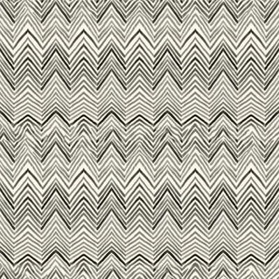 Susan Hable Chevron Non-Pasted Satin Wallpaper Roll by Susan Hable — Black,Cream