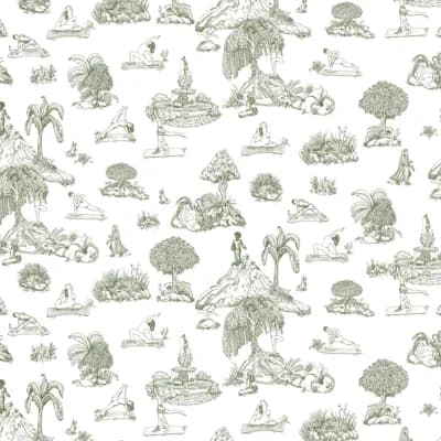 Yoga Garden Toile — Green,White