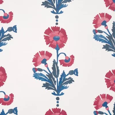 Schumacher X Molly Mahon Dianthus Print Wallpaper — Orange