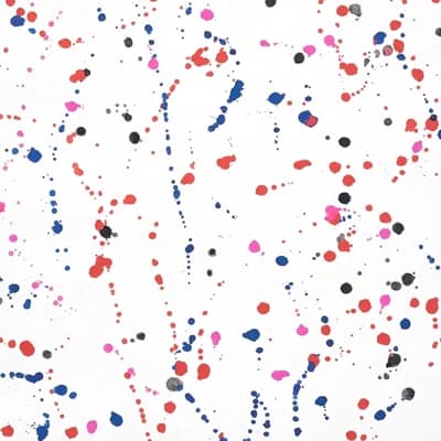 Schumacher x Porter Teleo Ink Splash Wallpaper — Red,Blue