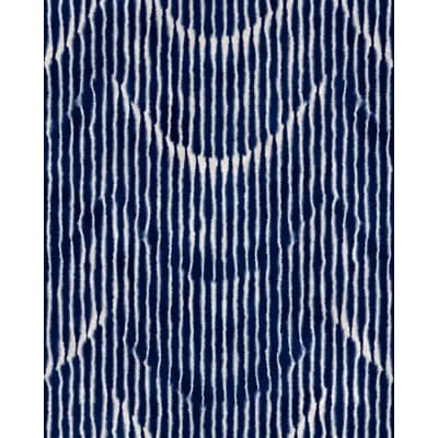 Indigo Addiction Chevron Non-Pasted Matte Wallpaper Roll — Indigo,White