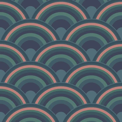 Geometric Non-Pasted Matte Wallpaper Roll — Surf