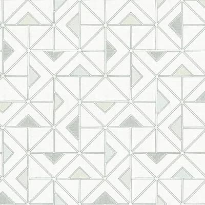 Geometric Non-Pasted Wallpaper Double Roll — Blue