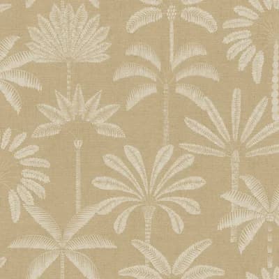 Havana 2 Collection Retro Palm Leaf Wallpaper Roll — Gold
