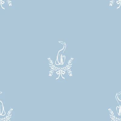 Regal Pup 33' L x 20.5" W  Wallpaper Roll — Blue,White