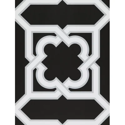 Lorenzo Castillo Hispania Geometric Wallpaper Roll — Fdo Onyx,Blanco