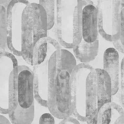 Sublime Geometric Non-Pasted Matte Wallpaper Roll — Gray