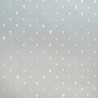 Great Kids Collection Smooth Glitter Hearts 33' L X 21" W Wallpaper Roll — Light Blue