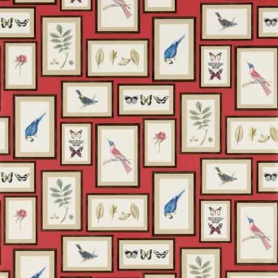 Picture Gallery Wallpaper — Red,Multi