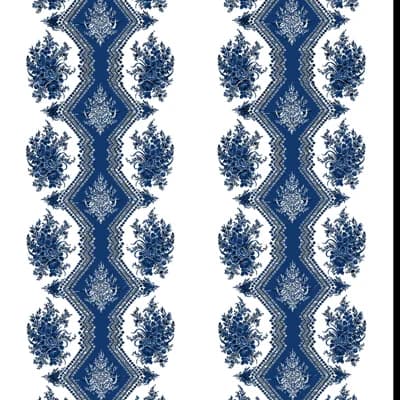 Madeleine Castaing Coppelia 3' L x 47.24" W Wallpaper Roll — Blue