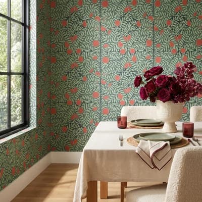 Signature Orange Grove 10' L x 24" W Wallpaper Roll — Forest Green
