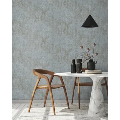 Feel Metallic Bark Effect 33' L x 21" W Wallpaper Roll — Gray,Green