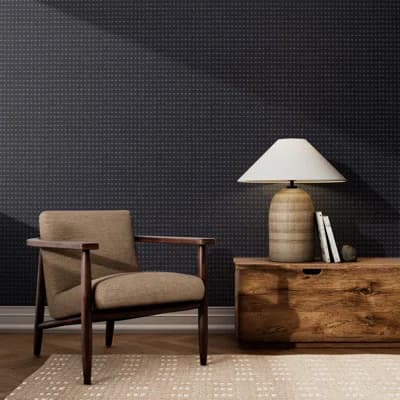 Cerah Abstract Non-Pasted Wallpaper Roll by FH Art Studio — Charcoal
