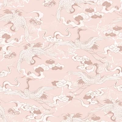 Yuki Osada Non-Pasted Satin Wallpaper Double Roll — Blush Rose